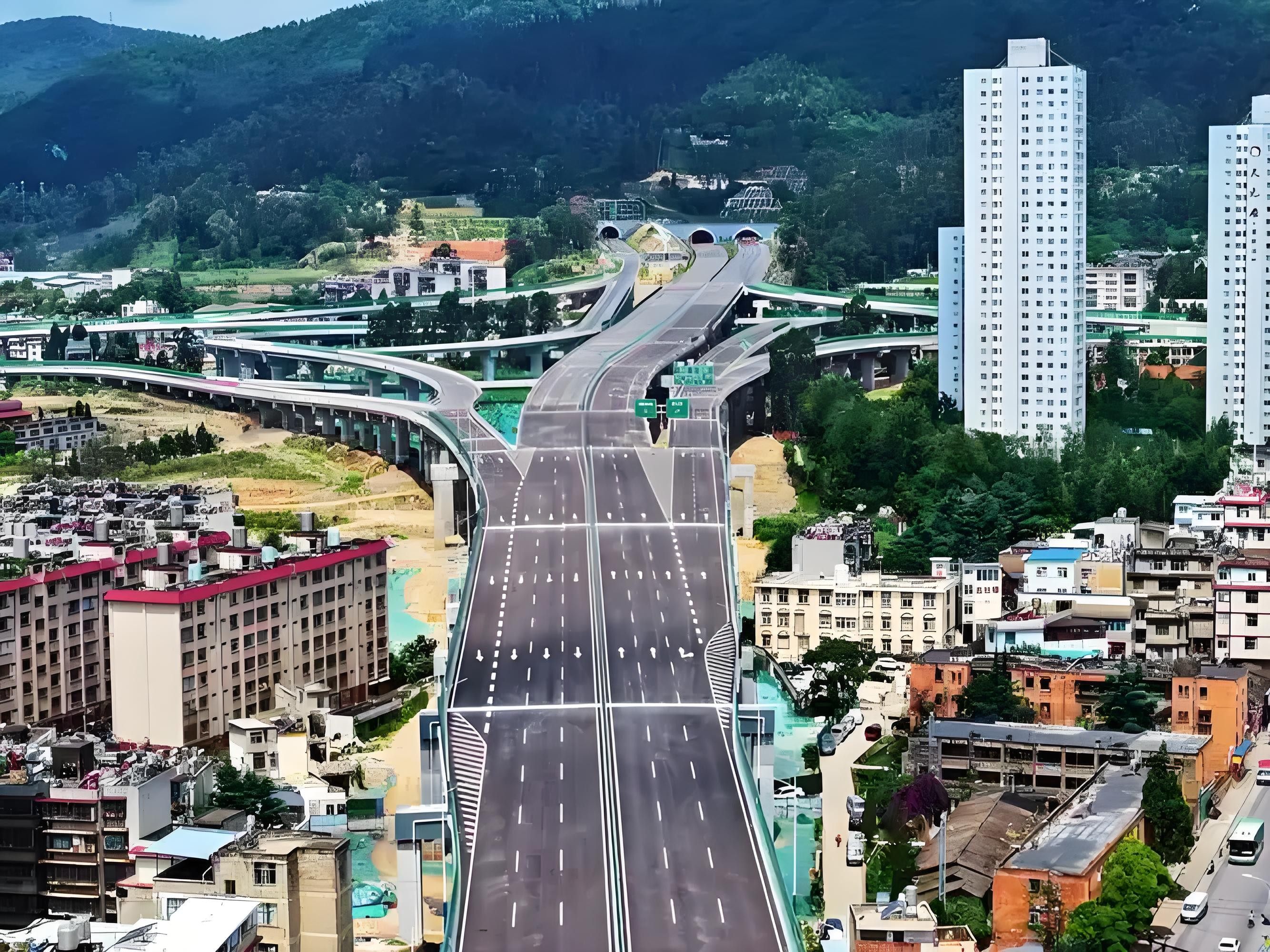 无人机高速公路巡检示例图